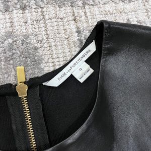 Diane Von Furstenberg 100% leather dress